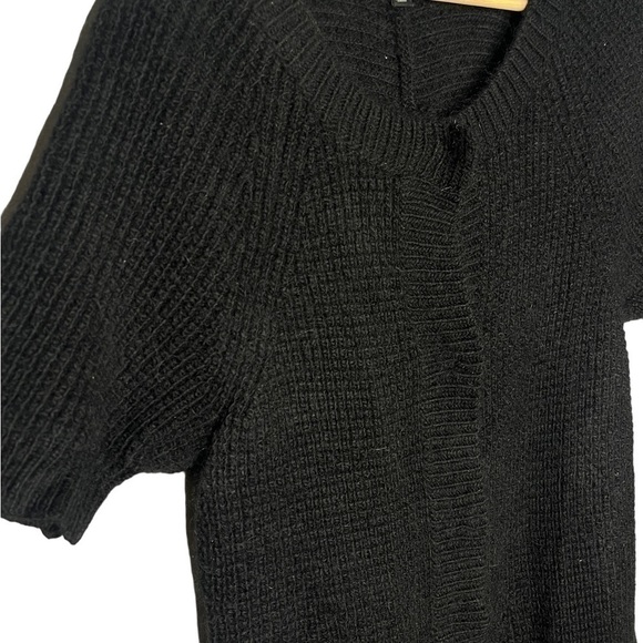 Ann Taylor chunky knit alpaca wool blend snap front sweater dress Sz M - Picture 4 of 6